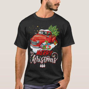 T-shirt Vintage Wagon Red Truck Christmas Tree Pajama Fami