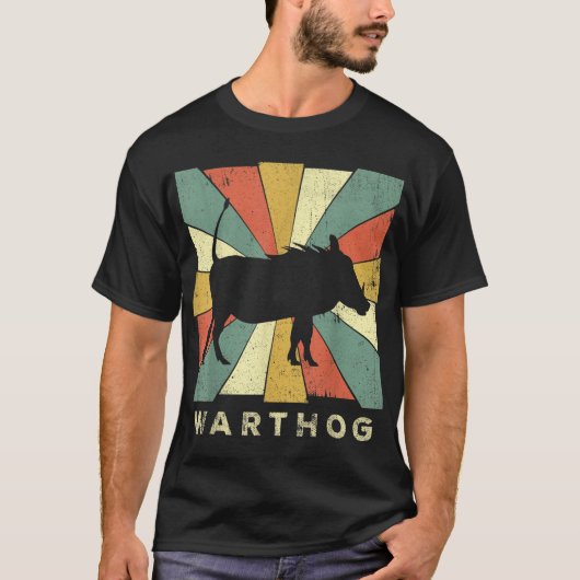 T-shirt Vintage Warthographe Lover style rétro animal (Devant)