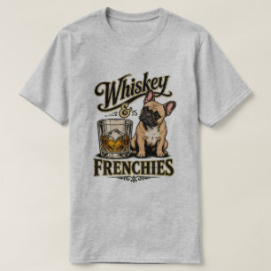 T-shirt Vintage Whiskey et Frenchies Bouledogue Français