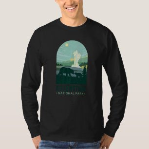 T-shirt Vintage Yellowstone Geyser Yellowstone National Pa