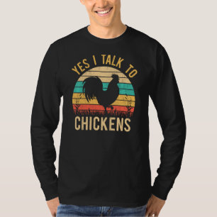 T-shirt Vintage Yep Je Parle Aux Poulets Drôle Chicken Far