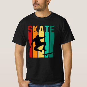 T-shirt Vintage Young man Patinage