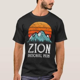 T-shirt Vintage Zion National Park Outdoor Retro Souvenir