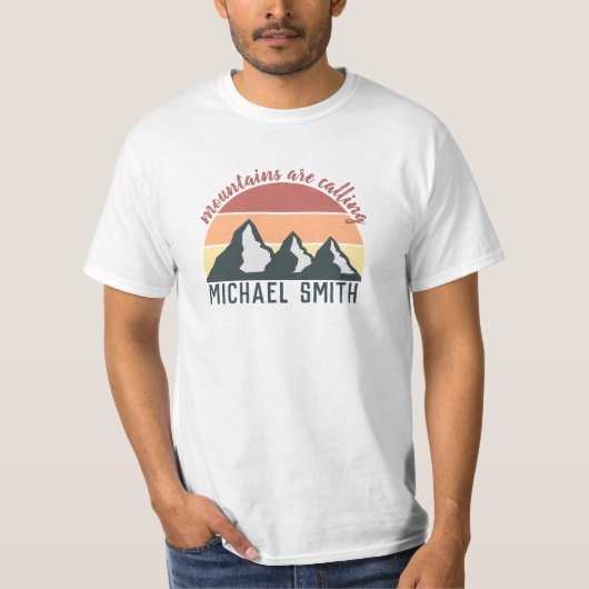 T-shirt Vintages pastels montagnes appellent monogram (Devant)