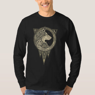 T-shirt Vintages Vikings Mythologie celtique Fenrir Wolf R