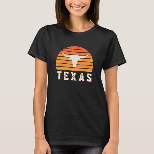T-shirt Vintge Austin  Texas Keep It Weird Longhorn Sunset (Devant)