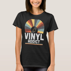 T-shirt Vinyl Addict Retro 60s les années 70 80s Musique