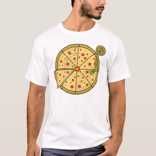 T-shirt Vinyl de pizza (Devant)