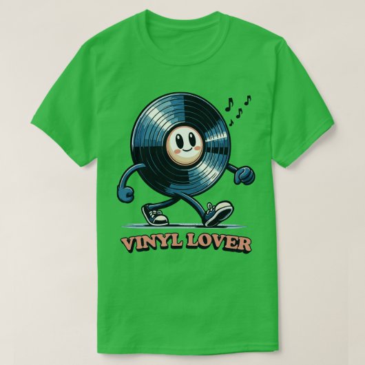 T-shirt Vinyl Lover Vinyl Geek Design (Design devant)