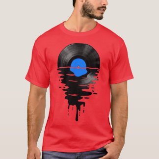 T-shirt Vinyl LP Music Record Sunset Blue