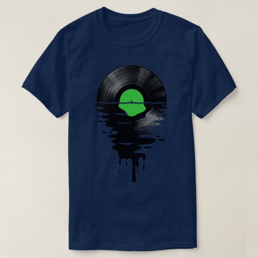 T-shirt Vinyl LP Music Record Sunset Green (Design devant)