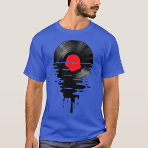 T-shirt Vinyl LP Music Record Sunset Red Coussin