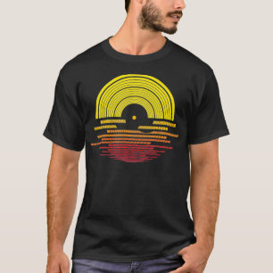 T-shirt Vinyl Record Vintage Retro Sunset Music DJ