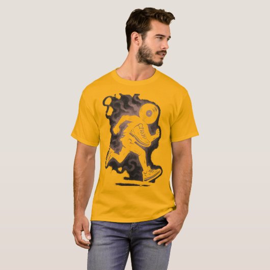 T-shirt Vinyl Runner Skeleton Smoke (Devant entier)