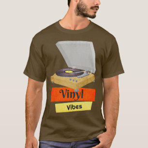 T-shirt Vinyl Vibes Records Tourne-disque Musique Lover Re
