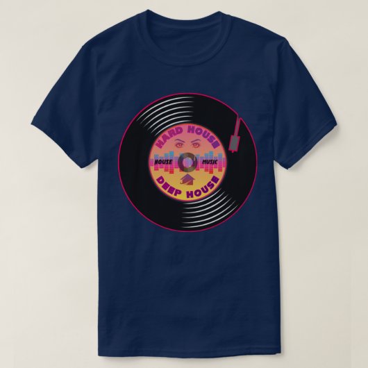 T-shirt Vinyle de la maison profonde (Design devant)
