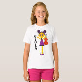 T-shirt Viola pour filles mignonnes (Devant entier)