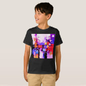 T-shirt Violet Abstrait Art 108 (Devant entier)