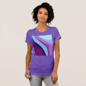 T-shirt Violet Abstrait Art 308 (Devant entier)