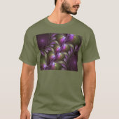 T-shirt Violet Abstrait violet violet kaki fractal (Devant)
