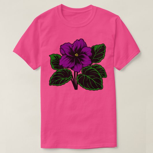 T-shirt Violet africain (Design devant)