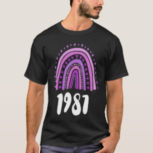 T-shirt Violet Arc-En-Ciel Année De Naissance 1987 Anniver