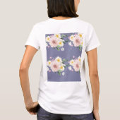 T-shirt Violet avec fleurs blanches (Dos)
