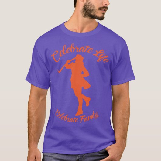 T-shirt violet avec orange (Devant)
