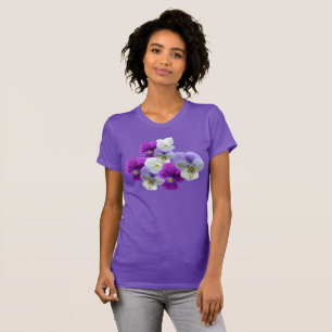 T-shirt violet blanc