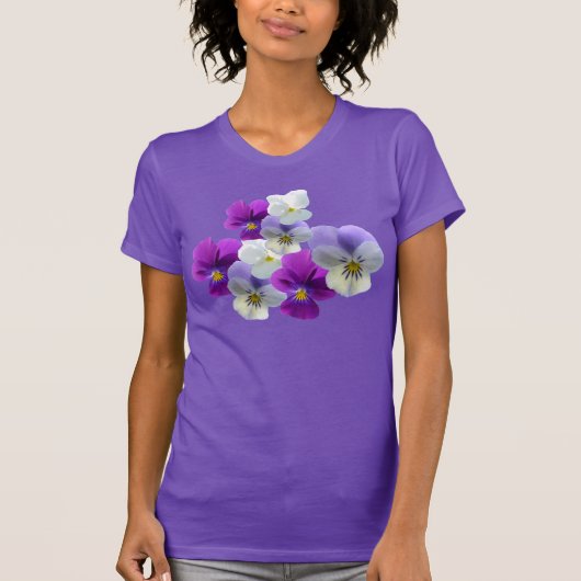 T-shirt violet blanc (Devant)