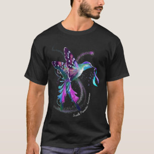 T-shirt Violet Bleu Ruban Prévention Suicide Sensibilisati