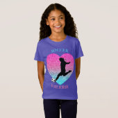 T-Shirt violet de football féminin (Devant entier)