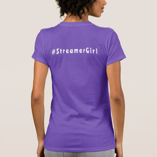 T-shirt Violet de Streamer (Dos)