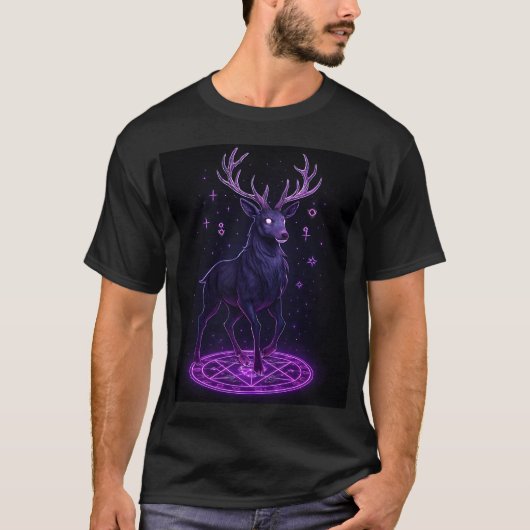 T-shirt Violet Deer Spell (Devant)