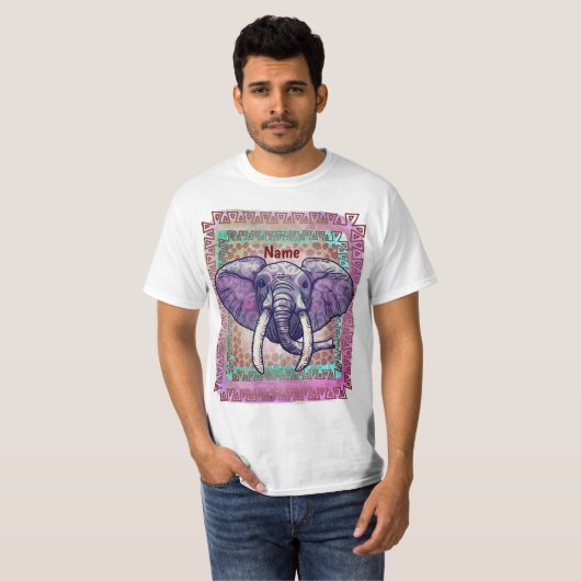 T-shirt Violet Elephant (Devant entier)