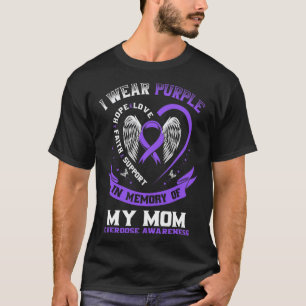 T-shirt Violet En Mémoire De Ma Mère Conscience De L'Overd