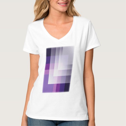 T-shirt Violet et blanc (Devant)