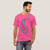 T-shirt Violet et rose paisley (Devant entier)