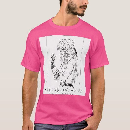 T-shirt Violet Evergarden - Violet (Mono) (Devant)