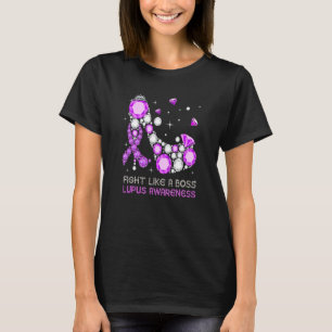 T-shirt Violet Guerrier combat Lupus Comme Boss Lupus