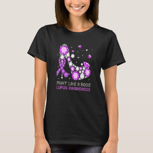 T-shirt Violet Guerrier combat Lupus Comme Boss Lupus (Devant)