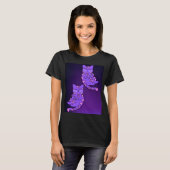 T-shirt Violet Kitten Twins 2 (Devant entier)
