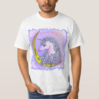 T-shirt Violet Lune de nuit Unicorn