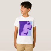 T-shirt Violet Malamute (Devant entier)