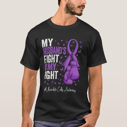 T-shirt Violet Mari de ruban Ulcerative Conscience de la c (Devant)