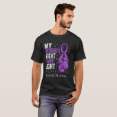 T-shirt Violet Mari de ruban Ulcerative Conscience de la c (Devant entier)