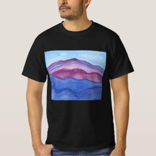 T-shirt violet Mt Tamalpais Majesté aquarelle