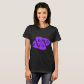 T-shirt violet noir bon graphique (Devant entier)