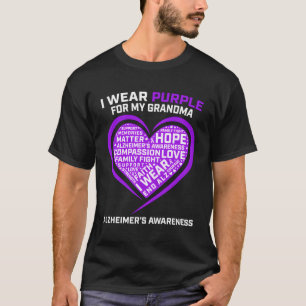 T-shirt Violet Pour Ma Famille De Sensibilisation À La Mal