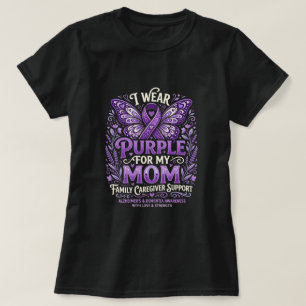 T-shirt Violet pour ma mère Mois de sensibilisation à Alzh